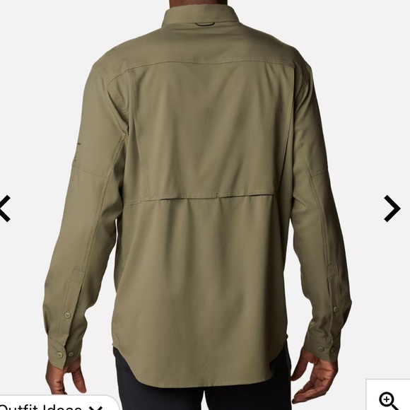 Columbia PFG Silver Ridge Utility Lite Long Sleeve Shirt in Stone Green- NWT - Picture 4 of 6